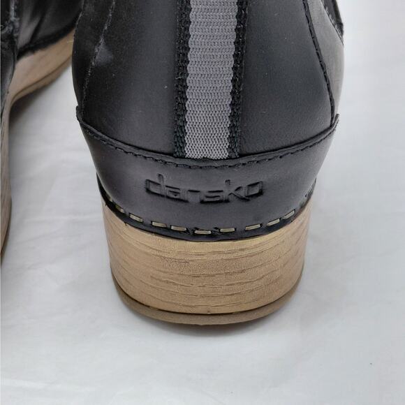 Dansko Womens Becka Oiled Pull Up Leather Chelsea Boots 39(US 8.5) Black NIB - Picture 9 of 15
